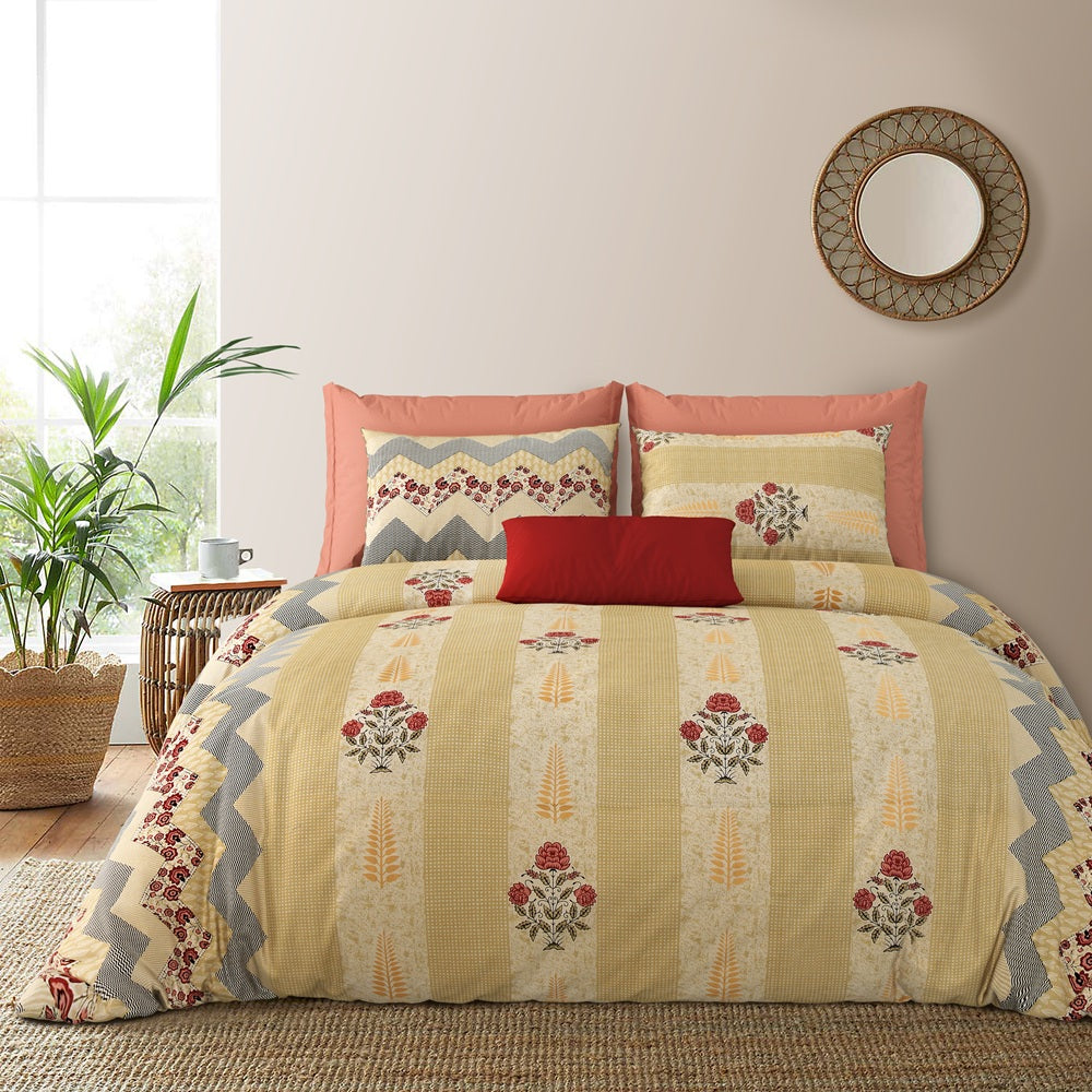 Rozee Bedsheet Set 90 x 108 in - 3 Pcs (Design 1881)