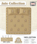 Jute Collection Bedsheet Set 108 x 108 in - 3 Pcs (Design 1984)