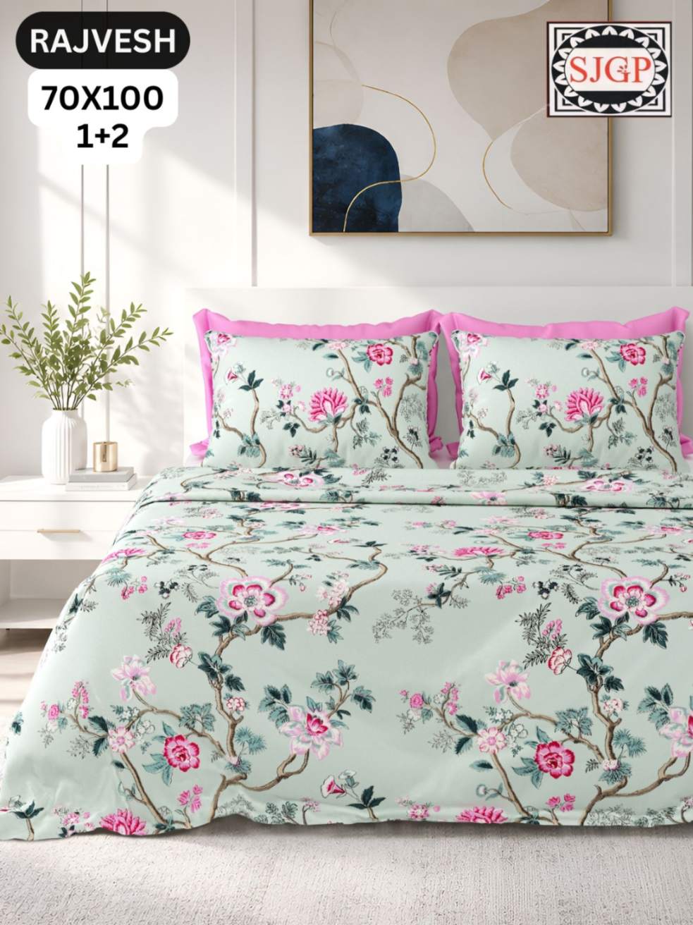 Rajvesh Bedsheet Set 70 x 100 in - 3 Pcs (Design 2023)