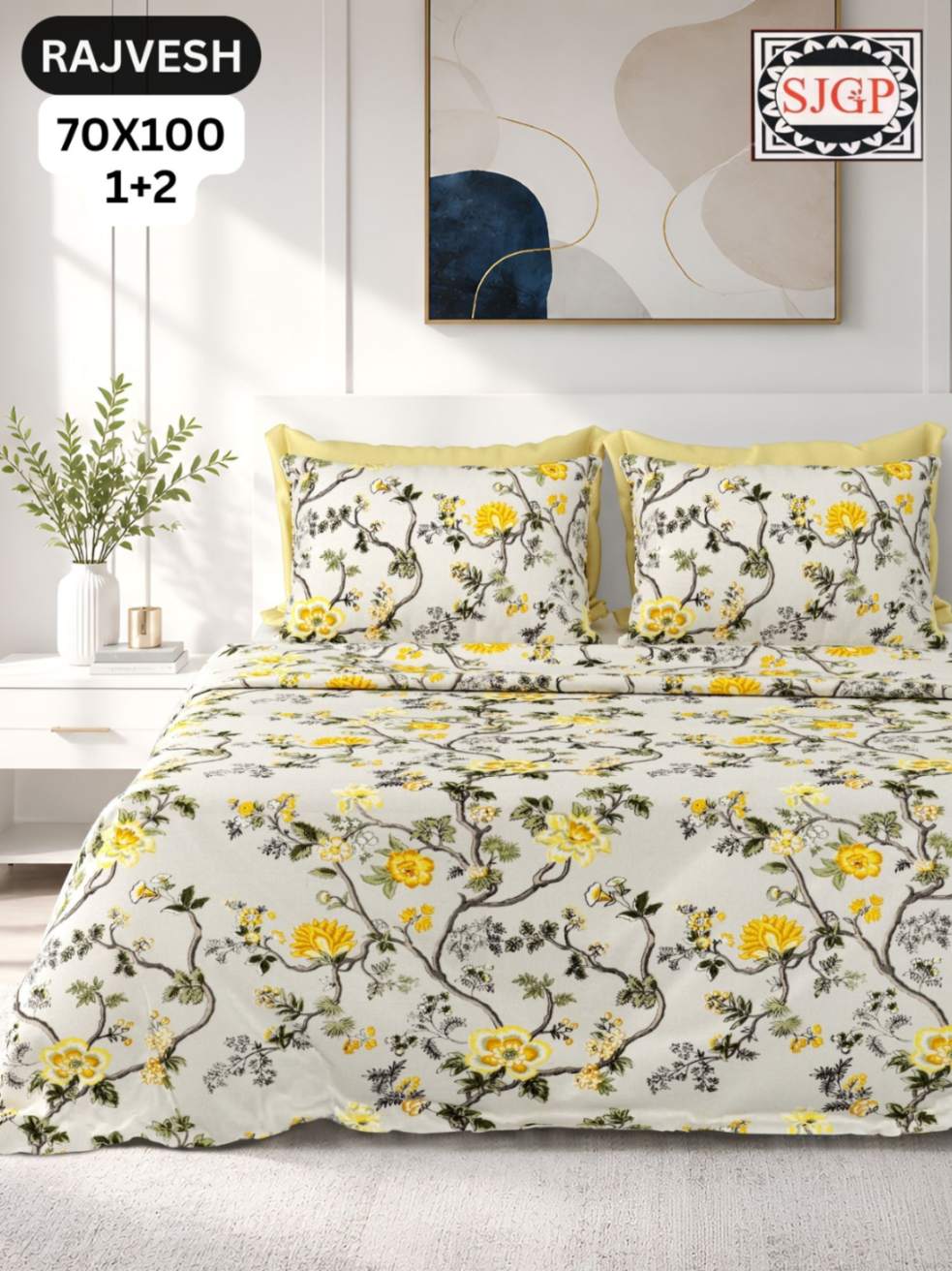 Rajvesh Bedsheet Set 70 x 100 in - 3 Pcs (Design 2025)
