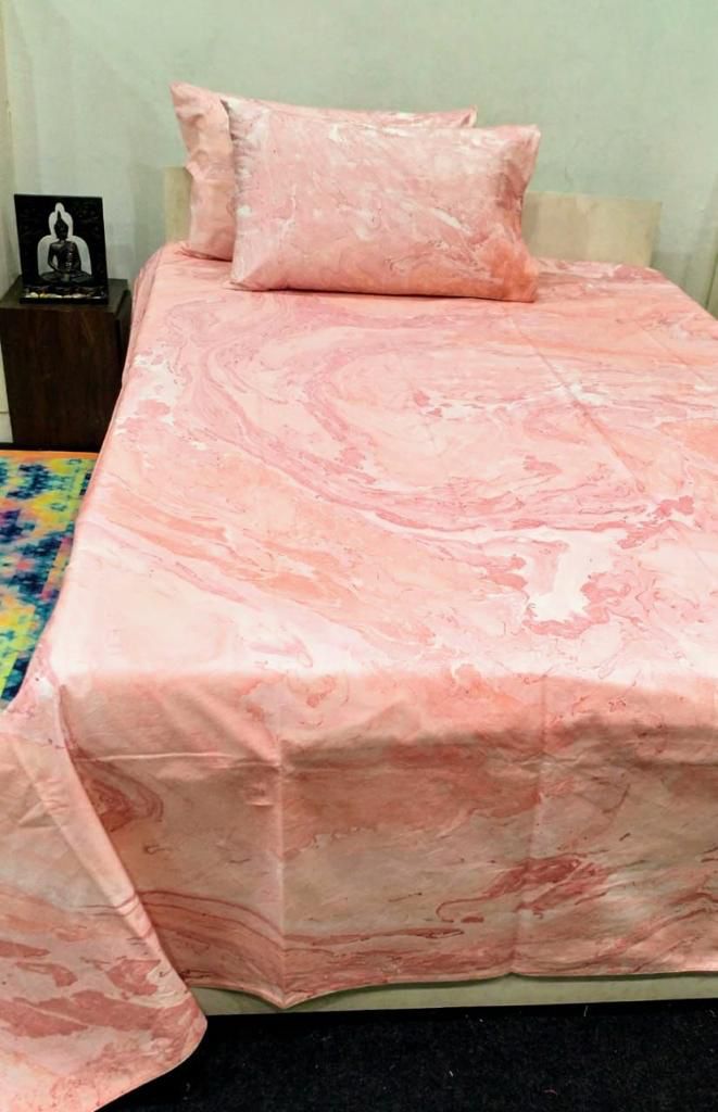 Premium Hand Block Printed Bedsheet Set - 400TC Percale Cotton
