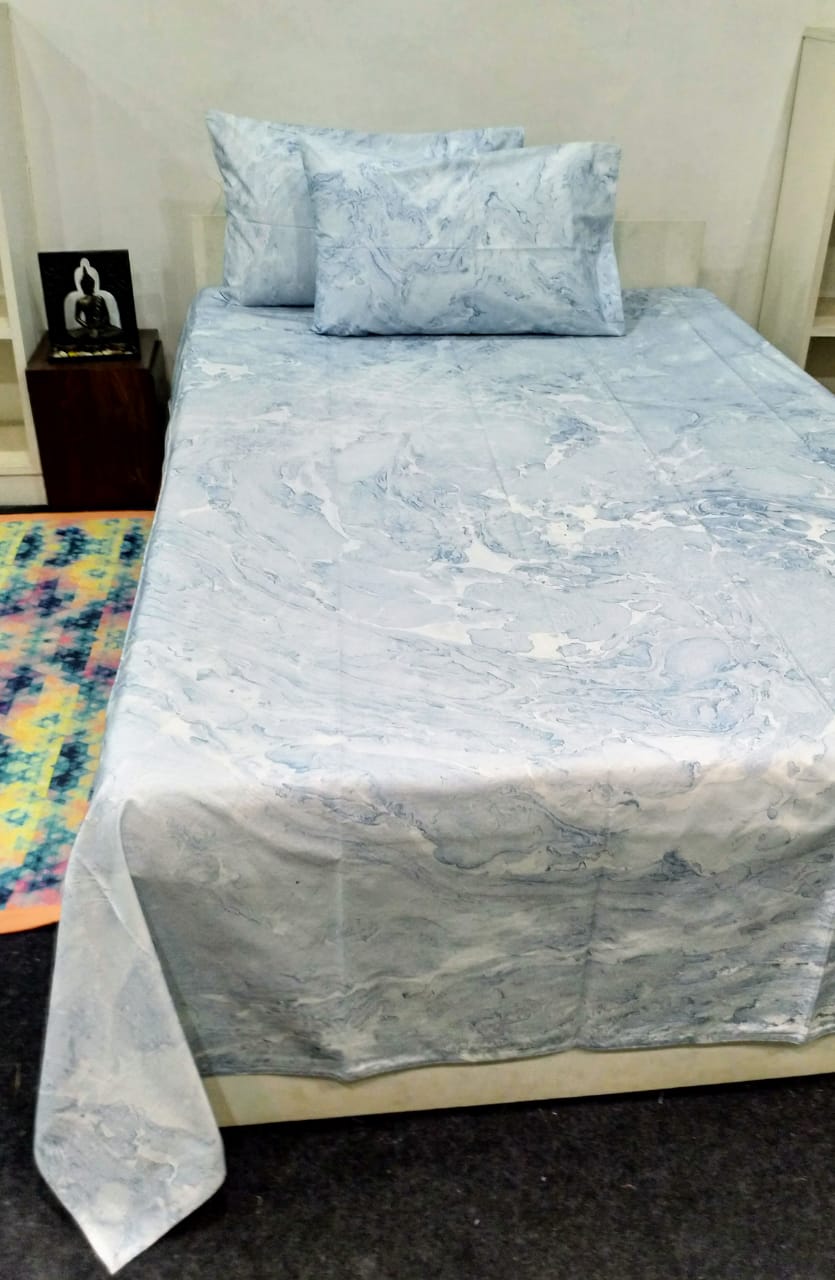 Premium Hand Block Printed Bedsheet Set - 400TC Percale Cotton